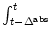 $ \int_{{t-\Delta^{\rm abs}}}^{t}$